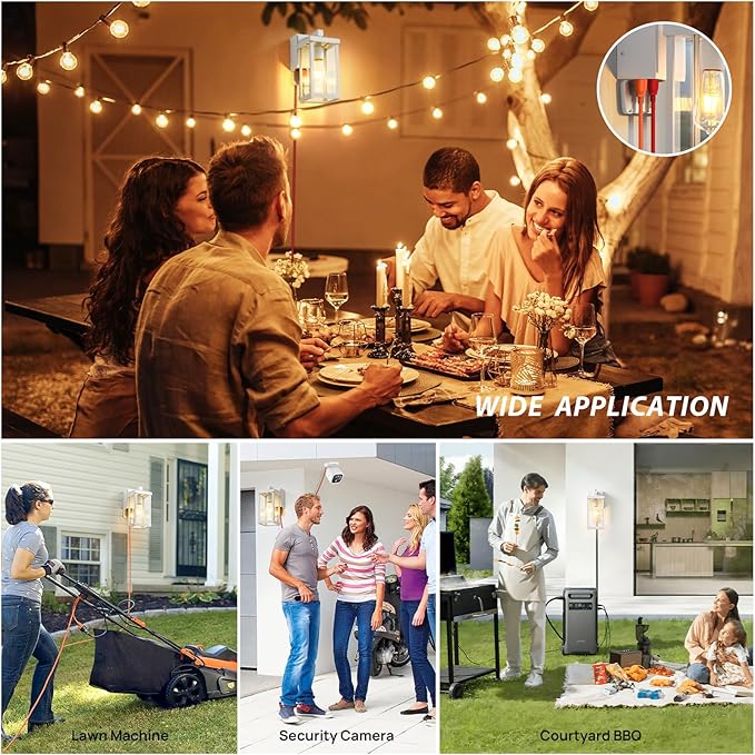 JOKAONOTL Dusk to Dawn Porch Lights