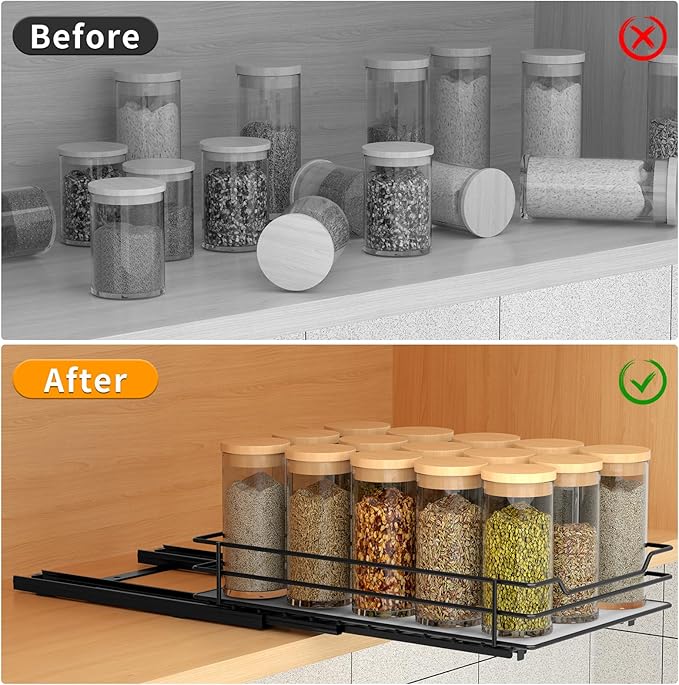 BOIVSHI Pull Out Spice Rack Organizer