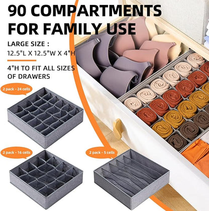 Criusia 6 Pack Large Drawer Organizer