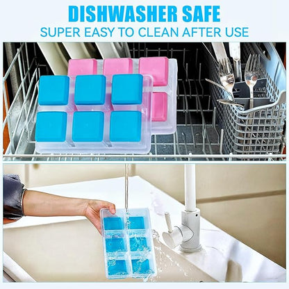 Ice Cube Trays 2 Pack, JRISBO Large Silicone Ice Cube Molds