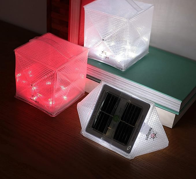 SOLIGHT-DESIGN Solar Powered LED Lantern for Emergency, Camping, Outdoor, Backpacking - Waterproof, Compact, Portable - 12 Hour Survival Light - Flashlight Red/Warm White Light