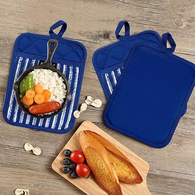 Alselo Silicone Pot Holders Set of 3 Heat Resistant & Non Slip Potholders