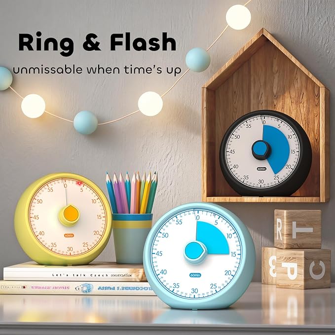 Conchstar Visual Timer 60-Minute Countdown Timer