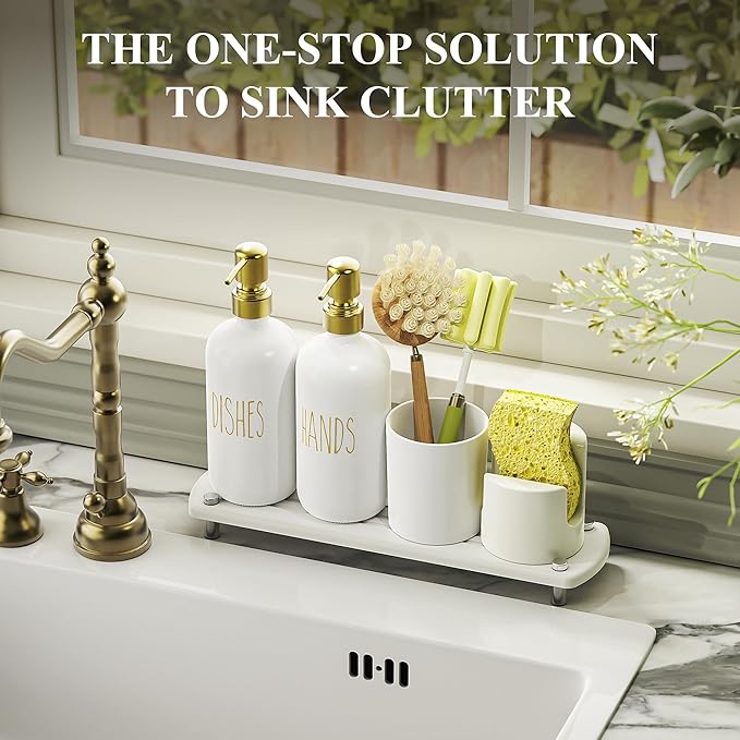 Cisily Kitchen Soap Dispenser Set Comes