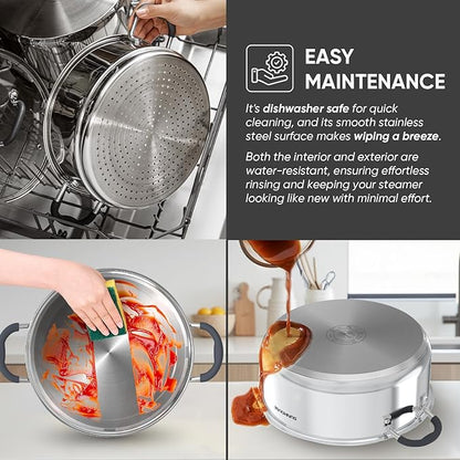 SUNHOUSE - 5.5 Quart Steamer Pots