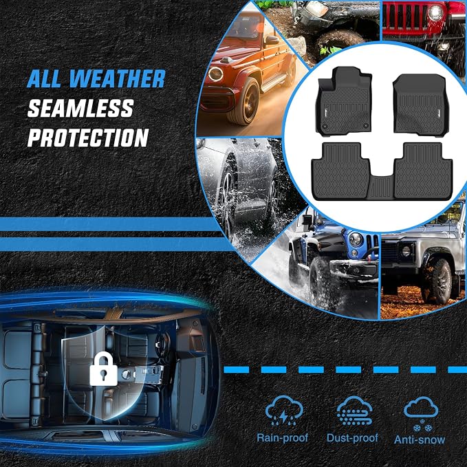 Nilight TPE Floor Mats for Honda HR-V (HRV) 2023 2024 2025 2026,All Weather Custom Fit Heavy Duty Floor Liners