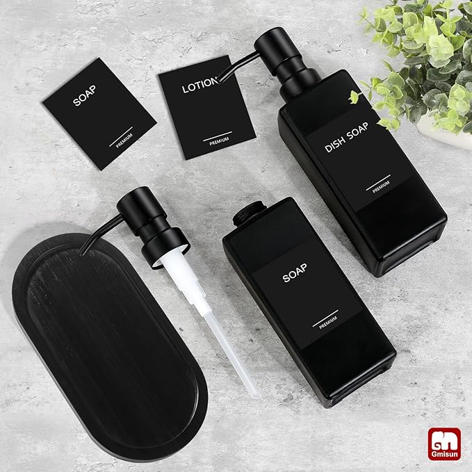 GMISUN Kitchen Soap Dispenser Set, Hand and Dish Soap Dispensers Set,
