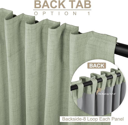 100% Blackout Shield Linen Blackout Curtains