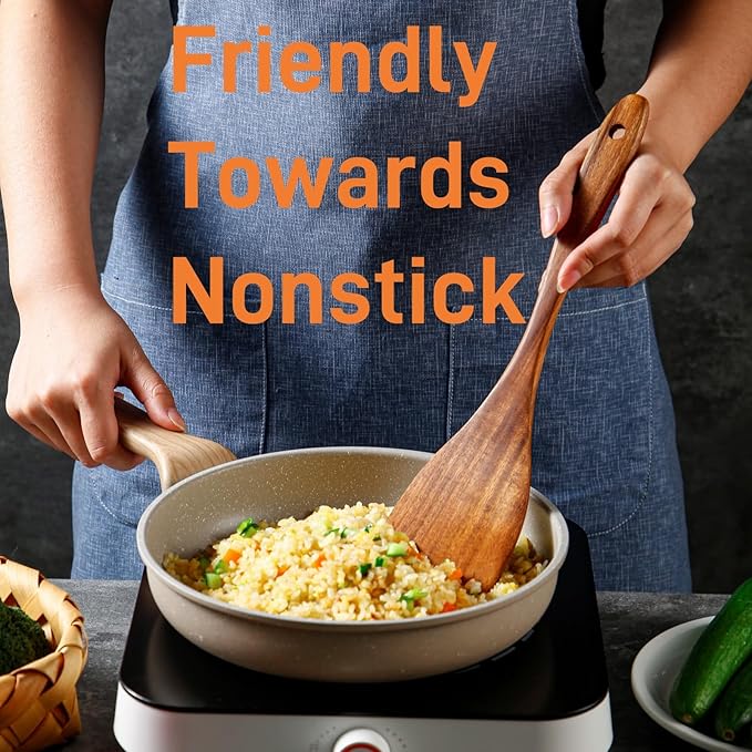 5 Piece Teak Wood Cooking Utensils Set