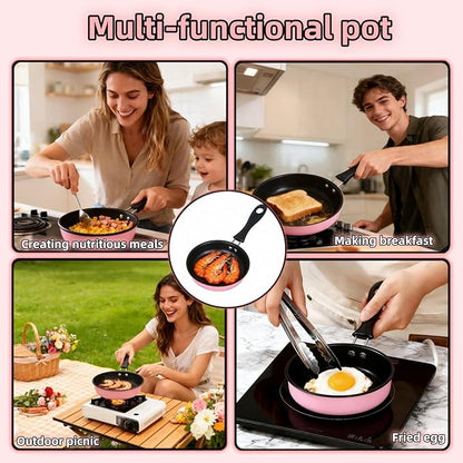 4.7 Inch Mini Frying Pan, Flat Bottom Design