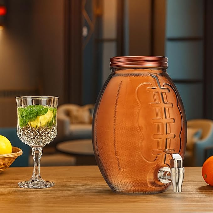 Football Drink dispenser, Glass Beverage Dispenser