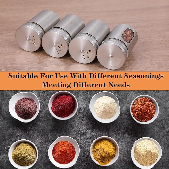 24 Pcs Stainless Steel Spice Jars