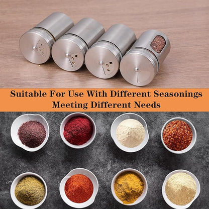 24 Pcs Stainless Steel Spice Jars