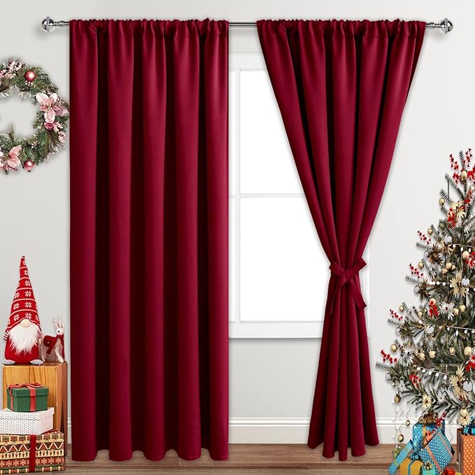 JIUZHEN Christmas Blackout Curtains