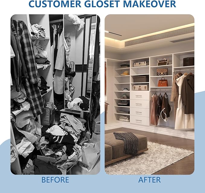 Modular Closet System, Wood Tower Closet Storage
