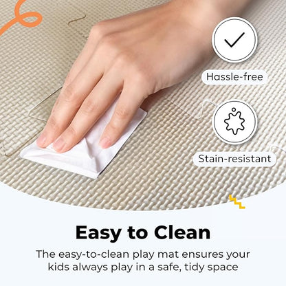MioTetto Baby Play Mat, Soft Foam Floor Tiles for Kids. Adjustable Interlocking Foam Tiles, Fits with 50x50 Playpen Baby mat for Crawling & Development, Safe & Non-Toxic Playmat for Babies 6-12 Months