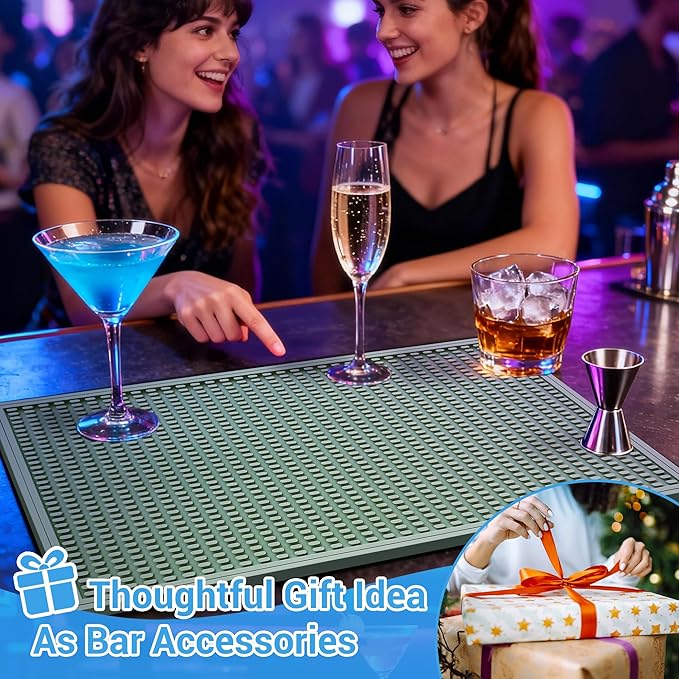 ZJWZLG Bar Mat - Premium 18"X12" Rubber Bar Mats