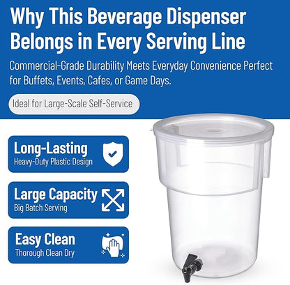 Carlisle FoodService Products Round Beverage Dispenser Drink Dispenser