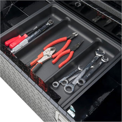 UWS EC10322 63-Inch Gloss Black Heavy-Wall Aluminum Truck Tool Box, RigidCore Lid