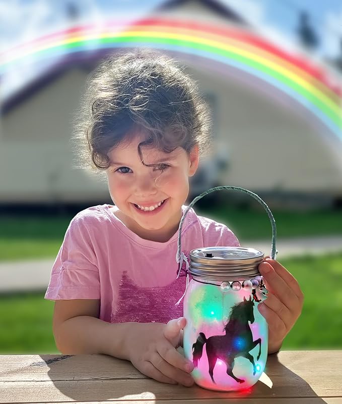 Make Your Own Fairy and Unicorn Night Light Jar & DIY Robotic Kit, Present for Girls Ages 6 7 8 9 10 11 12 Years Old, Kids STEM Projects, Arts and Crafts for Girls, Science Experiment Kit Gifts Ideas