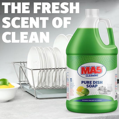 MA5X CLEANING Pure Liquid Dish Soap, 1 Gallon Refill