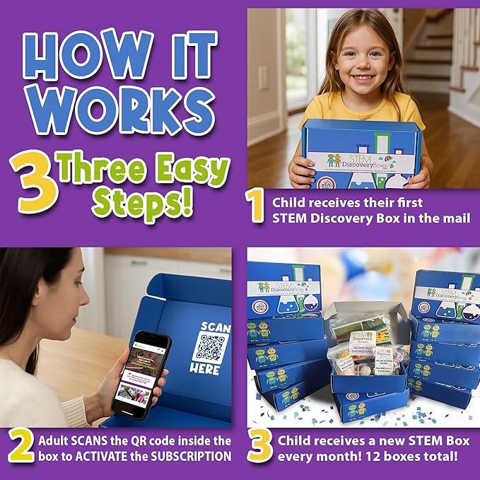 12-Month Science Kit Subscription | 36 Hands-On STEM Projects | Engineering & Building Toys and Educational Activities for Kids Ages 7–12