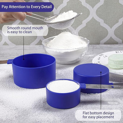 Measuring Cups and Spoons Set of Huygens Kitchen Gadgets 10 Pieces, Stackable