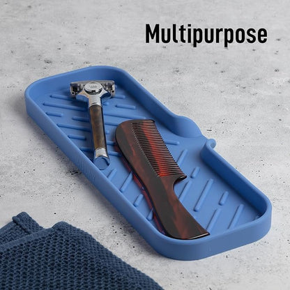 Zulay Kitchen Large Silicone Sponge Holder – Flexible Sink Organizer Tray