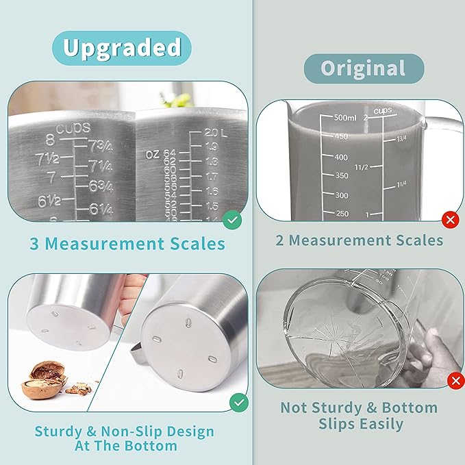 Measuring Cup, Newness Stainless Steel Measuring Cup