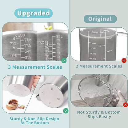 Measuring Cup, Newness Stainless Steel Measuring Cup