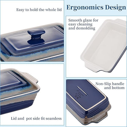LOVECASA 4.5 Quart Ceramic Casserole Dish