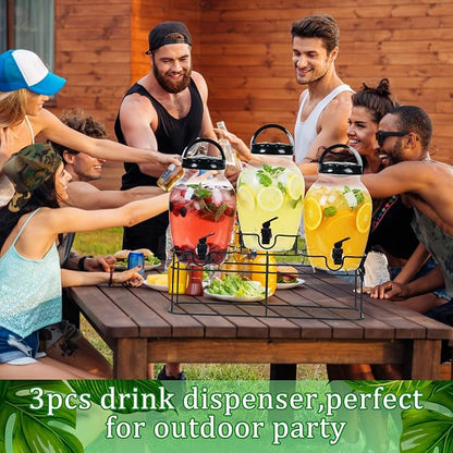 Tanlade 3 Pcs Plastic Drink Dispenser