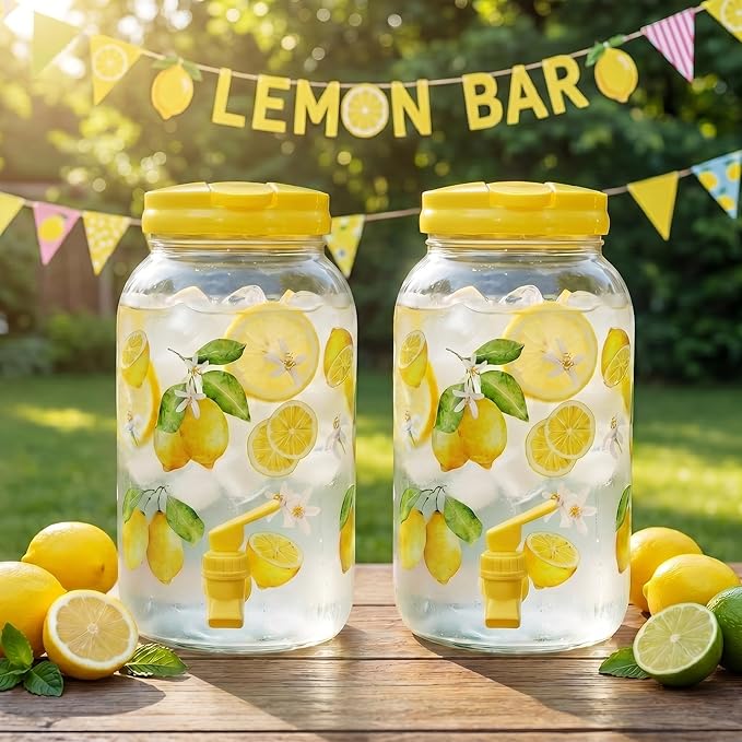 Havawish 2 Pcs 1 Gallon Plastic Beverage Dispenser