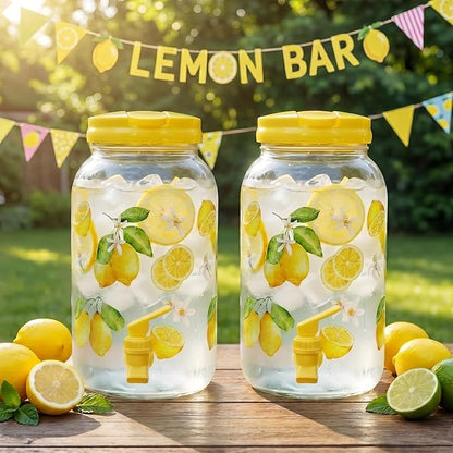Havawish 2 Pcs 1 Gallon Plastic Beverage Dispenser