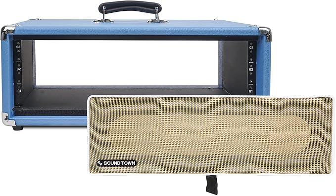 Sound Town Vintage 3U Amp Rack Case, 12.5" Depth