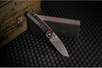 Extrema Ratio - BF2 CD (STONE WASHED), Folding Knife, Böhler N690 steel blade hardened to 58 HRC, stone-washed finish, anticorodal aluminum handle, reversible clip, Italian handcrafted precision