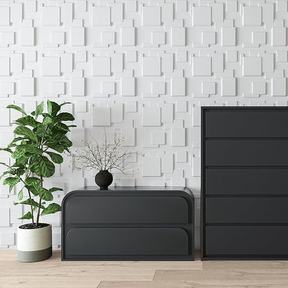 Art3d White PVC 3D Wall Panels
