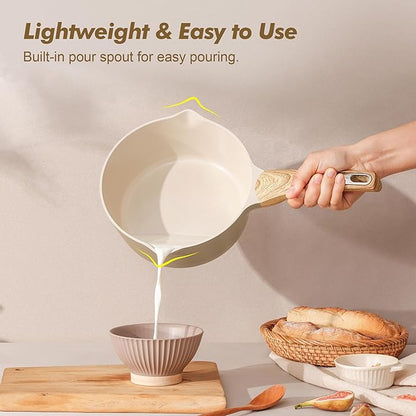 SENSARTE 1.5 & 2.5 Quart Ceramic Sauce Pan Sets