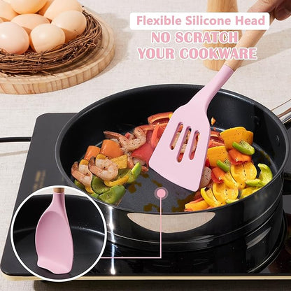 E-far Silicone Cooking Utensils Set, 10-Piece Kitchen Utensils Set