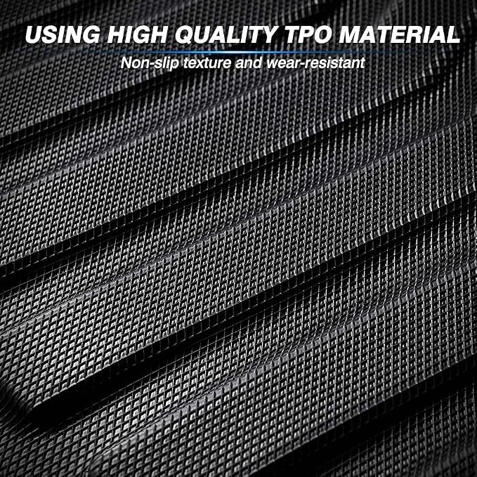 KUST Floor Mats for 2018-2022 Ford EcoSport Accessories, TPE Rubber All Weather Car Mats for EcoSport, Front Rear 2 Row Liners, High Edges, Non-Slip (US Model Only)