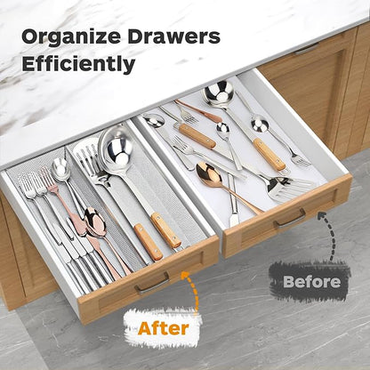 Flatware Organizer with Interlocking Arm