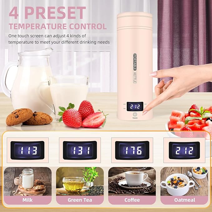 Travel Electric Kettle Portable Small Mini Tea Coffee Kettle Water Boiler