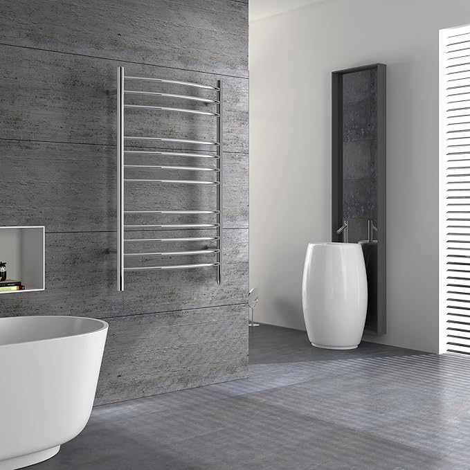 HEATGENE Towel Warmer Wall Mount Electric Plug-in/Hardwired Heated Towel Rack