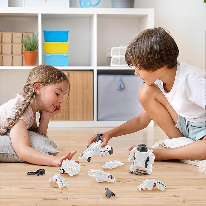 STEM Projects for Kids Ages 8-12 Solar Robot Kit 6-in-1 Space Toys for 10-Year-Old Boy Girl Gift Building Toys Science Kits Christmas Birthday Gifts for 8 9 10 11 12 Year Old, White