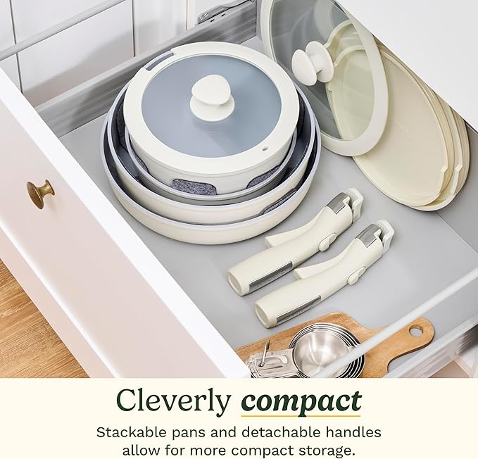 Cuisinart 13-Pc ClickSmart Nonstick Detachable Handle Ceramic Cookware