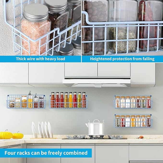 Spice Rack Wall Mount, Wall Spice Organizer