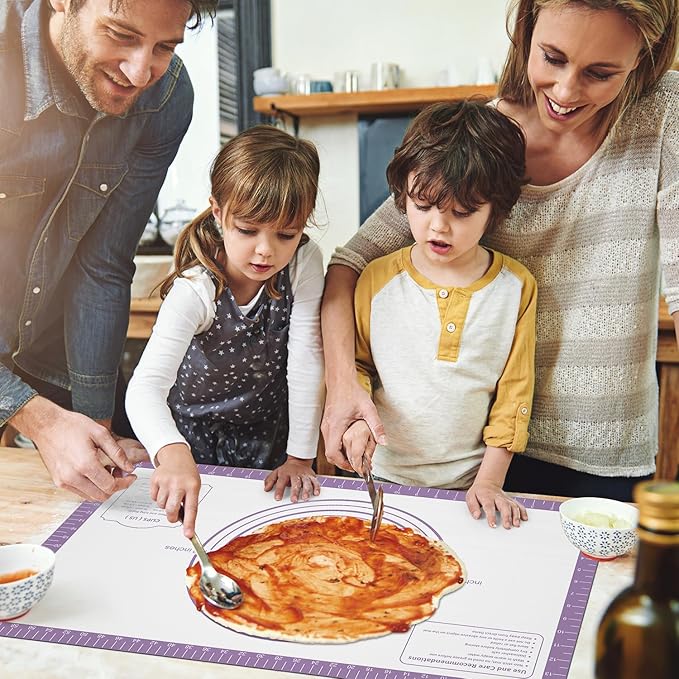 Non Stick Silicone Pastry Mat for Dough Rolling, Extra Large Silicone Baking Mat
