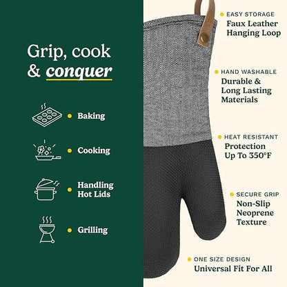 Cuisinart Heritage Kitchen Oven Mitts – Heat-Resistant Kitchen Mitts