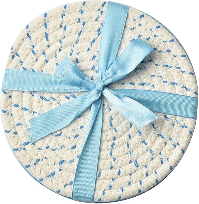 Kitchen Pot Holders Set Trivets Set 100% Pure Cotton Thread Weave Hot Pot