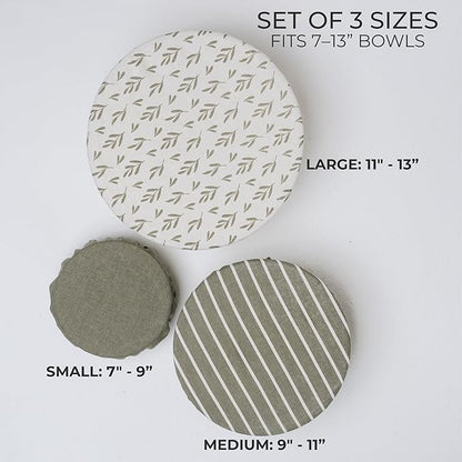Beautiful Linen Cotton Blend Bowl Covers